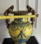 Metal Castilian Crackled Yellow Porcelain & Bronze Urn or Vase Lady Sculpture 18" x9.5"x7" For Sale - Image 7 of 7