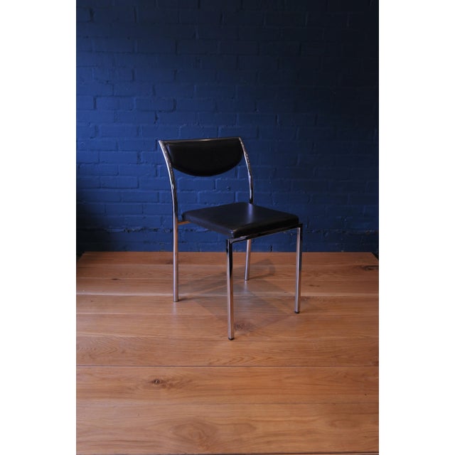 1990s Vintage Modern Desk Chair in Chrome and Leatherette from Zoeftig For Sale - Image 5 of 16