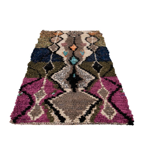 Tribal Vintage American Rag Handmade Multicolor Wool Rug For Sale - Image 3 of 10