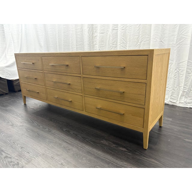 Rh French Contemporary 9-Drawer Dresser – Light Oak / Champagne For Sale In Columbus - Image 6 of 16