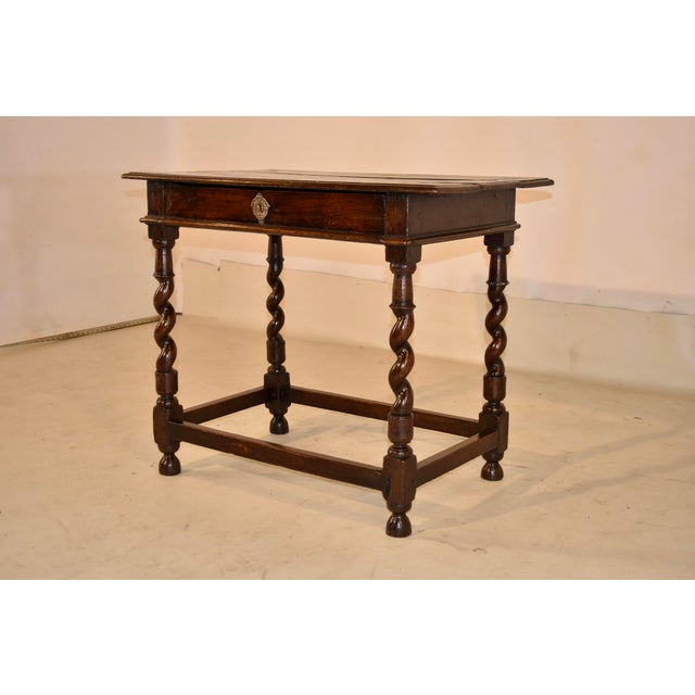 17th Century 17th Century English Oak Charles II Side Table For Sale - Image 5 of 6