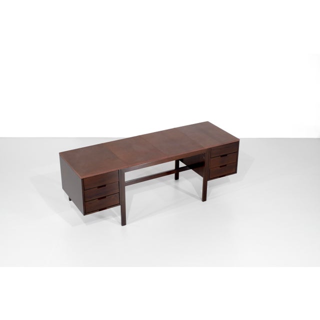 Canaan Desk in Wood and Leather by Marcel Breuer for Gavina, Italy, 1950s For Sale - Image 13 of 18
