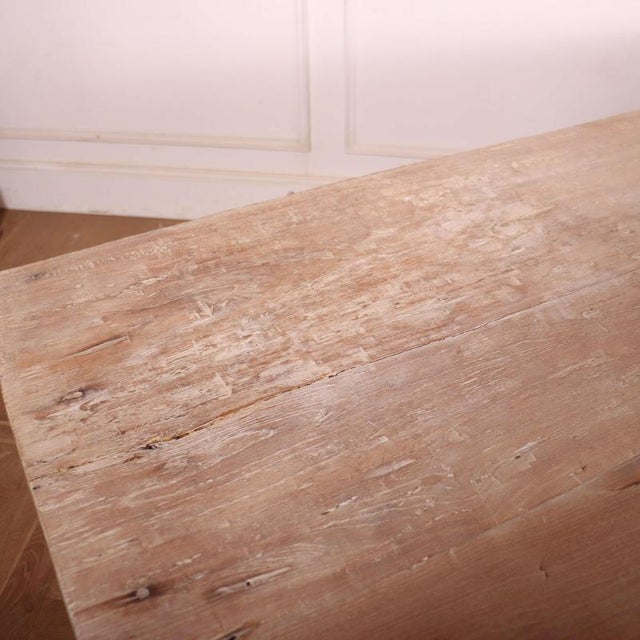 Large Antique Spanish Farmhouse Dining Table in Elm, 1800s For Sale - Image 8 of 11