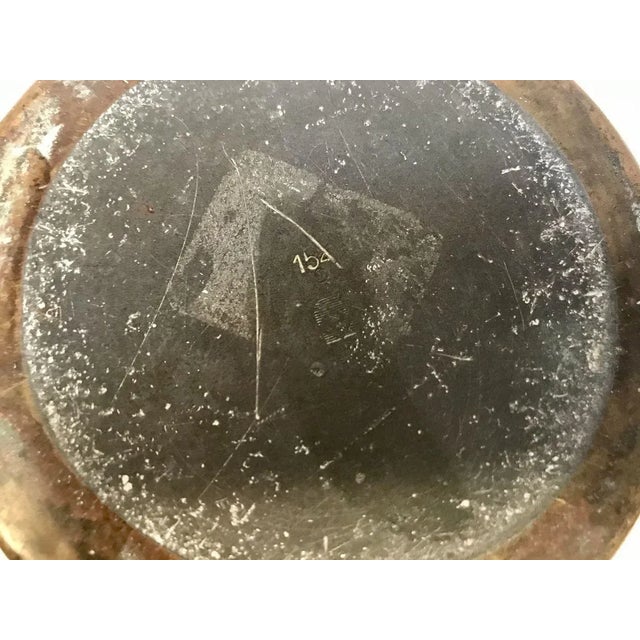 Gold German Art Nouveau Wrought & Hammered Brass Vase from WMF, 1920s For Sale - Image 8 of 12