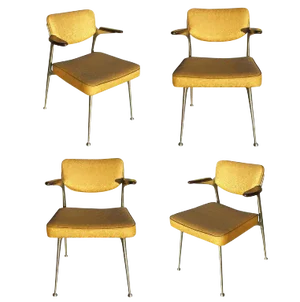 Aluminum Gazelle Armchairs by Shelby Williams, Set of Four