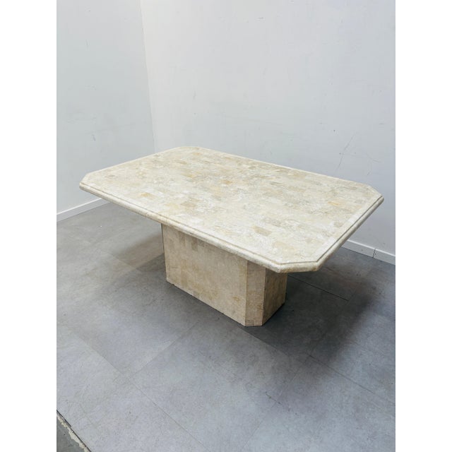 Dining Table in Travertine For Sale - Image 4 of 9