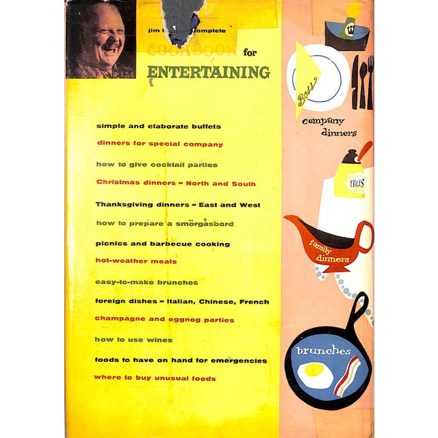 Traditional "Cookbook for Entertaining: 489 Tested Recipes and Menus for Every Occasion" 1954 Beard, Jim For Sale - Image 3 of 7