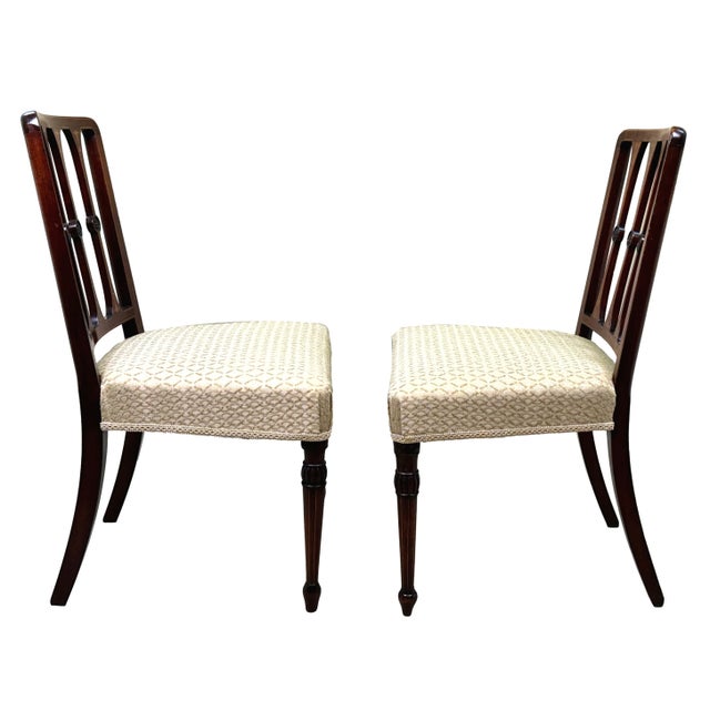 Set of 18th Century Sheraton Mahogany Side Chairs, 1790 For Sale - Image 4 of 11