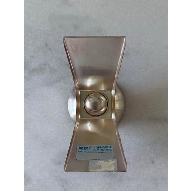 Metal Vintage WMF Ikora Silver Plated Candle Holder For Sale - Image 7 of 8
