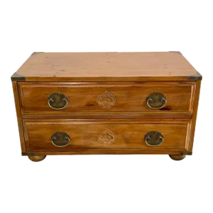 Vintage Henredon Two Drawer Campaign Chest