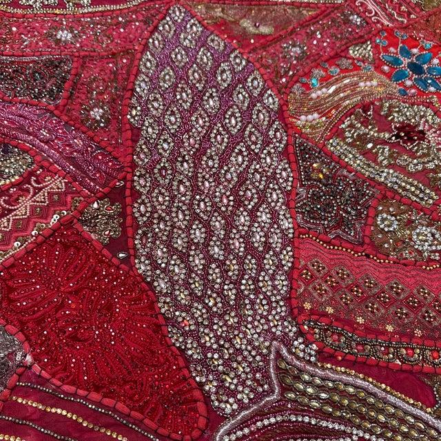 Indian Tapestry With Hand Sewn Beading For Sale In San Francisco - Image 6 of 12
