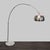 Modern EQ3 floor lamp features a brushed metal dome shade and sturdy marble base. Adjustable arc design allows you to...