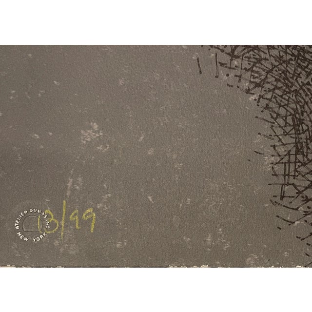 Jorge Dumas (born Uruguay 1928-1985) "Dark Portrait" lithograph on paper, 1970s. Pencil signed and numbered 13 of 99....