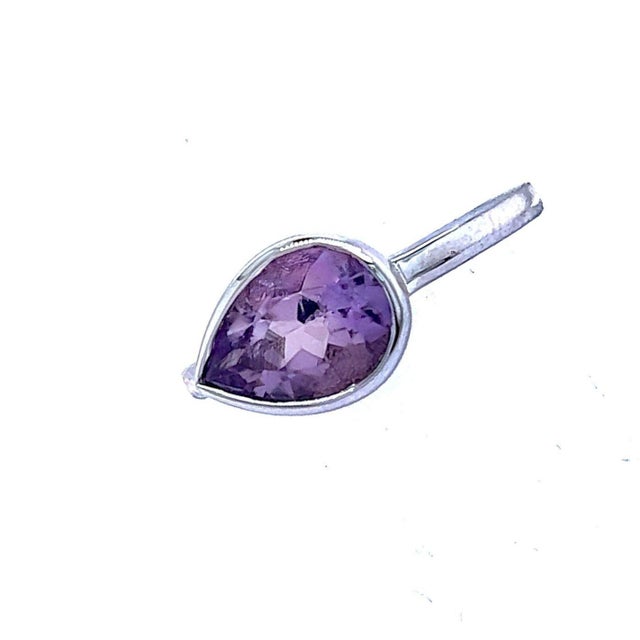 Natural Finely Faceted Quality Amethyst Ring 6.5 14k W Gold 1.72 TCW Certified $1,950 221287 This is a Unique Custom Made...