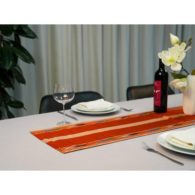 Contemporary Japanese Ceremonial Silk Table Runner by Renaras For Sale - Image 3 of 7
