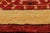 Vintage Tulu Square Rug in Red and Yellow With Geometric Patterns - Rug & Kilim For Sale In New York - Image 6 of 7