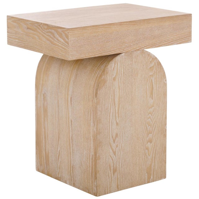 Baraki End Table in Bleached White For Sale In Philadelphia - Image 6 of 8