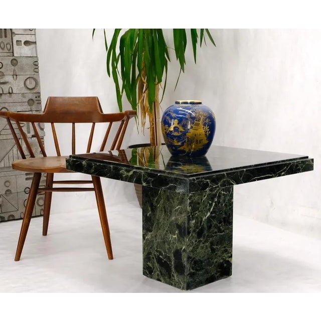 Mid-Century Modern square marble side end coffee table stand.
