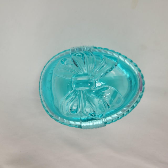 Marquis by Waterford Heritage Turquoise Lead Crystal Egg Box crafted in Germany. This elegant two-piece trinket dish...