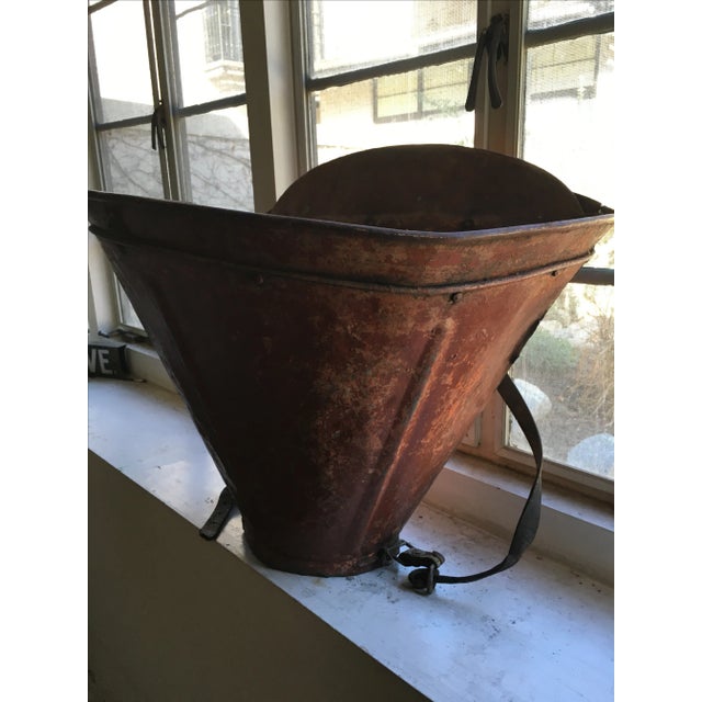 Vintage French grape pickers bucket (or hod) that was used when grapes were harvested by hand in the French countryside....