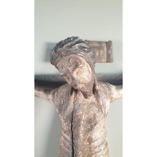 15th Century & Earlier Romanesque Christ, 17th Century, Fruitwood For Sale - Image 5 of 18