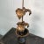 Early 20th Century Arts & Crafts Brass Rose Stem Table Lamp For Sale - Image 4 of 10