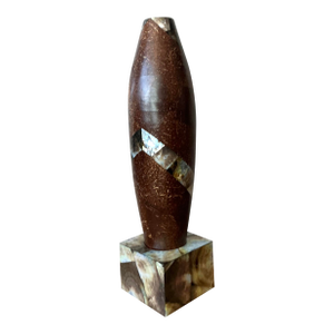Vintage Boho Coconut Shell Vase