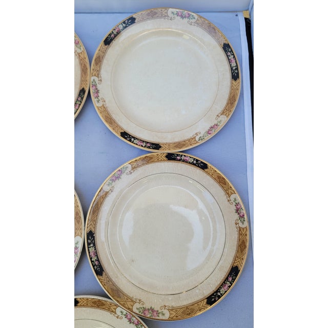 Vintage Hopewell China Rose Chintz Bread & Butter Plates Set of 8