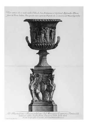 Vaso antico che si vede nella Villa di Sua Eminenza Card. Alessandro Albani 1778