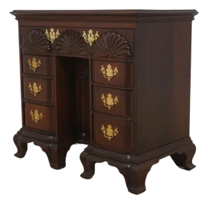 Harden Block Front Townsend Yale Mahogany Kneehole Desk Chest