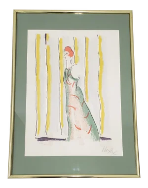 Peter Max "Standing Figure" Original Color Lithograph C.1970s