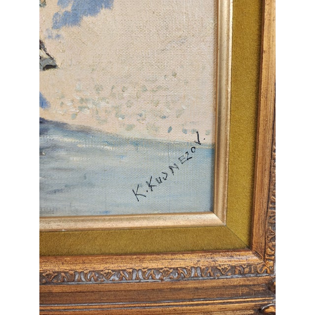 1960s Original Signed Western Painting by Listed Artist Konstantin Kutnetsov For Sale In Seattle - Image 6 of 9