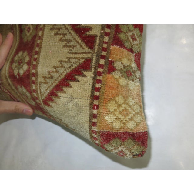 Pillow made from a 20th century Persian Rug Zipper closure and foam insert provided. 17'' x 19''