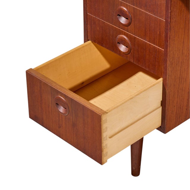 Wood Kai Kristiansen for Feldballes Model 54 Mid Century Danish Teak Tambour Door Desk For Sale - Image 7 of 11
