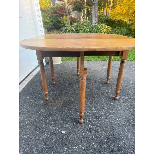 Antique Oak Gate Leg Drop Leaf Table For Sale - Image 11 of 12