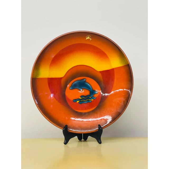 Poole Pottery Vintage Limited Edition Hand Painted Poole Pottery of England Collector’s Plate For Sale - Image 4 of 10