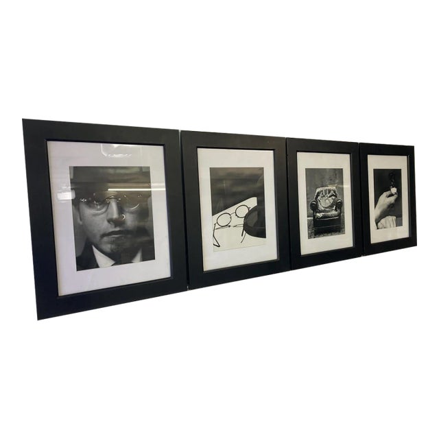 Set of 4 Vintage Black & White Italian Fashion Prints For Sale