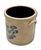 Ceramic Excellent Antique 1870s American Blue Double Flower Decorated 3 Gallon Stoneware Crock by J Fisher in Lyons New York For Sale - Image 7 of 16