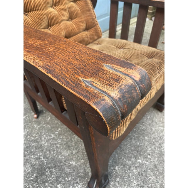 Morris & Co. Antique Late 1800s Reclining Paw Foot Morris Attributed Chair For Sale - Image 4 of 12
