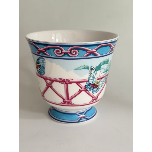 Hermès Le Jardin Des Papillons Coffee Cup and Saucer from Hermès, 1990s, Set of 2 For Sale - Image 4 of 8