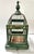 Antique Wire Birdcage Handpainted in Green For Sale - Image 4 of 11