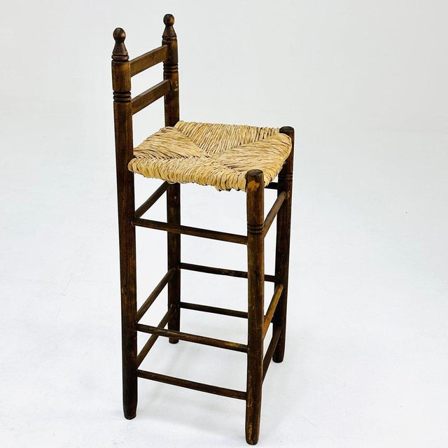 Mid-Century Italian Wicker Bar Stools, 1960s For Sale - Image 9 of 11