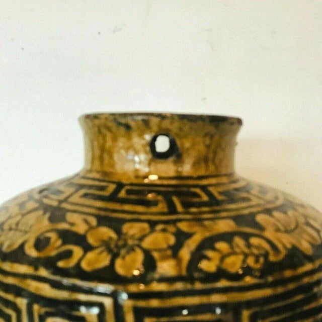 Covered Vase in Cracked Earthenware with Chinese Decor, 1800s For Sale - Image 8 of 11