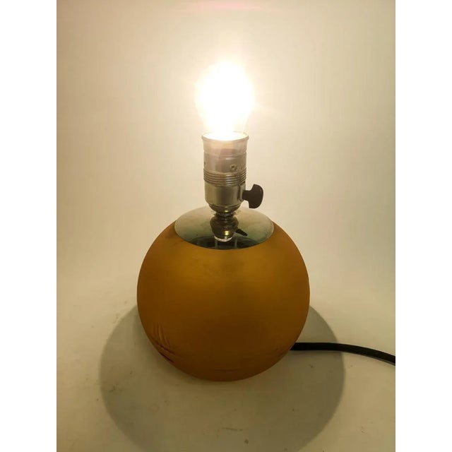 Silver Art Deco Art Glass and Chrome Table Lamp, Sweden, 1930s For Sale - Image 8 of 9