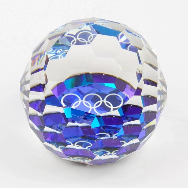 1970s Crystal Glass Winter Olympics Paperweight from Swarovski, 1976 For Sale - Image 5 of 8