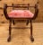 Blush Late 20th Century Designer Galimberti Lino Regency Curule Bench For Sale - Image 8 of 12