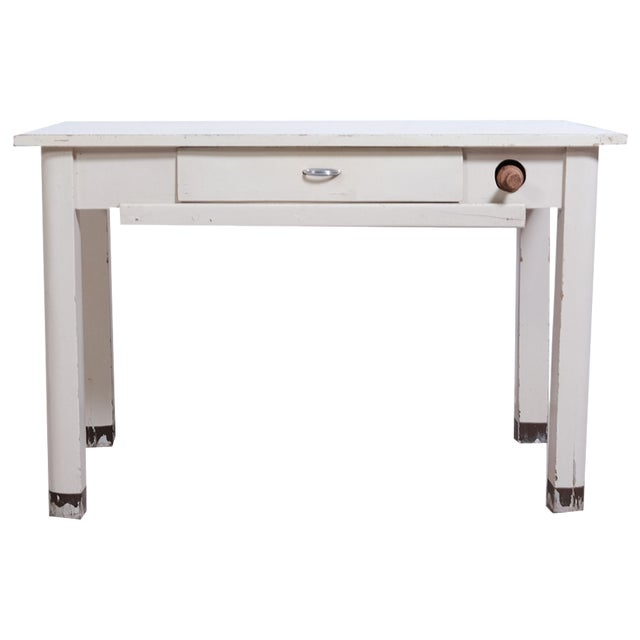 Wooden Kitchen Table with Pasta Drying Rack and Rolling Pin, 1960s For Sale