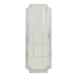 Venetian Style Etched and Faceted Mirror For Sale