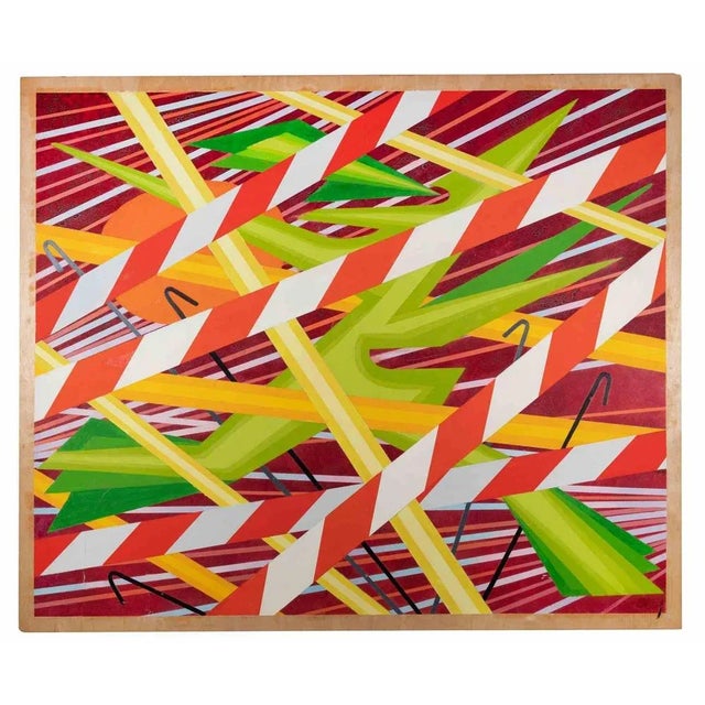 Leo Guida, Abstract Composition, Oil on Board, 1970s For Sale - Image 4 of 4