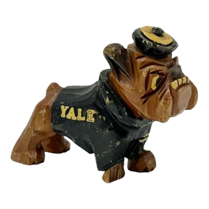 Vintage Yale University Wooden Bulldog Mascot Carter Hoffman Ivy League